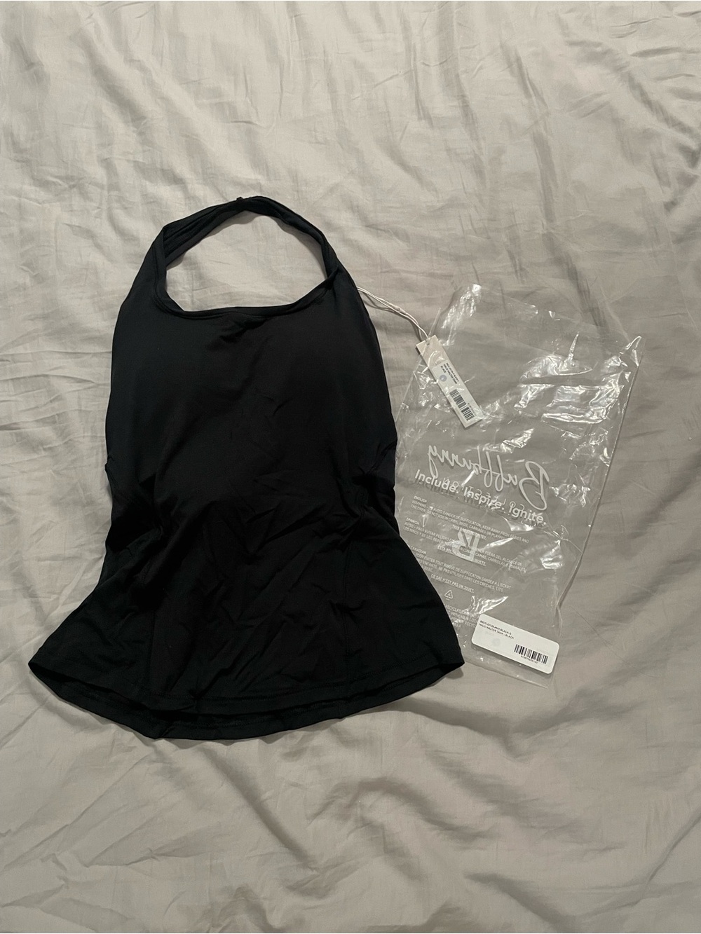 NWT Buffbunny Black Halo Halter Tank